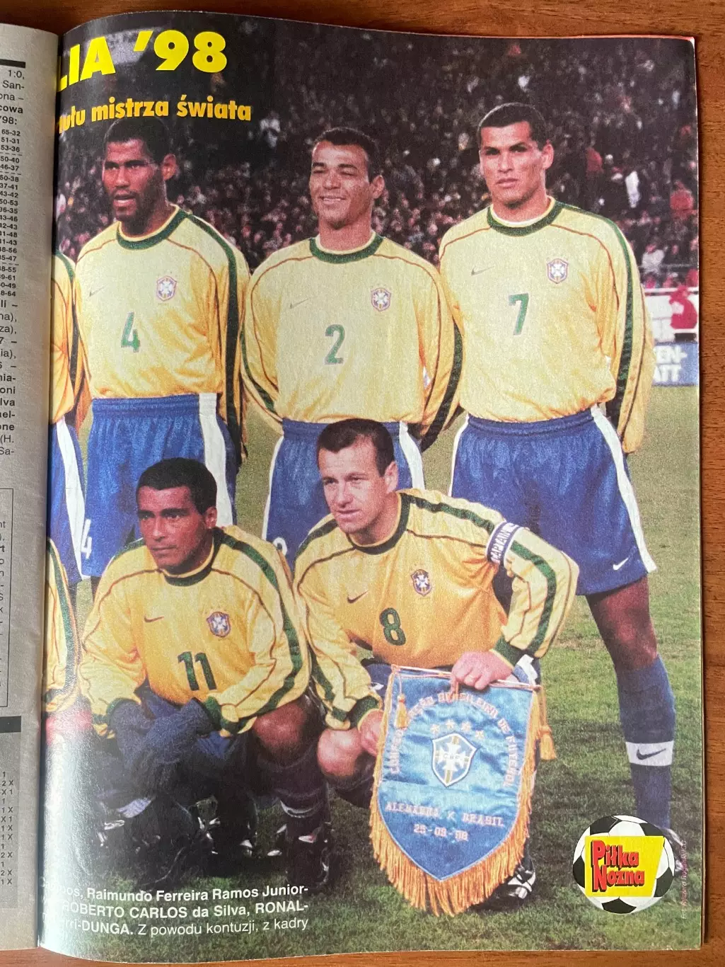 Журнал. Футбол Pilka Nozna N24/ 1998.Постер Бразилія,Консел. 4