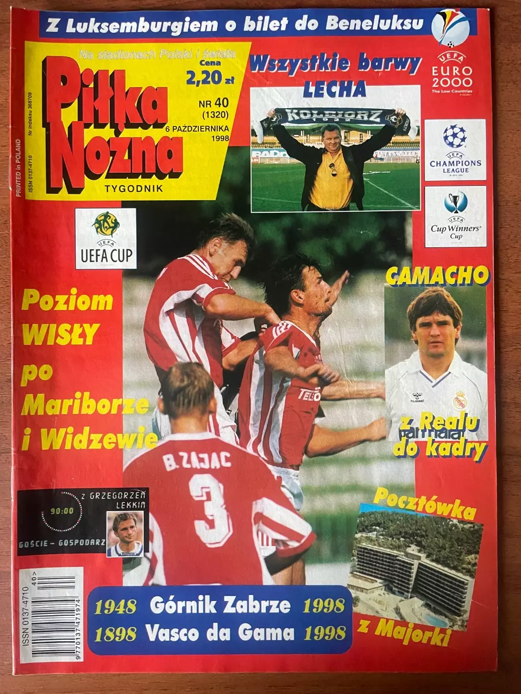 Журнал. Футбол Pilka Nozna N40/ 1998.Постер Ювентус,Монако.