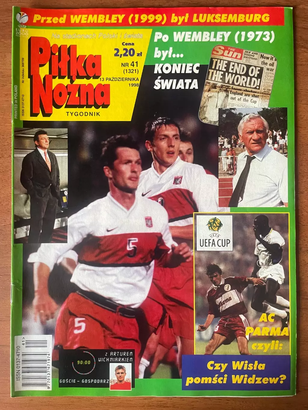 Журнал. Футбол Pilka Nozna N41/ 1998.Постер Італія,Креспо.