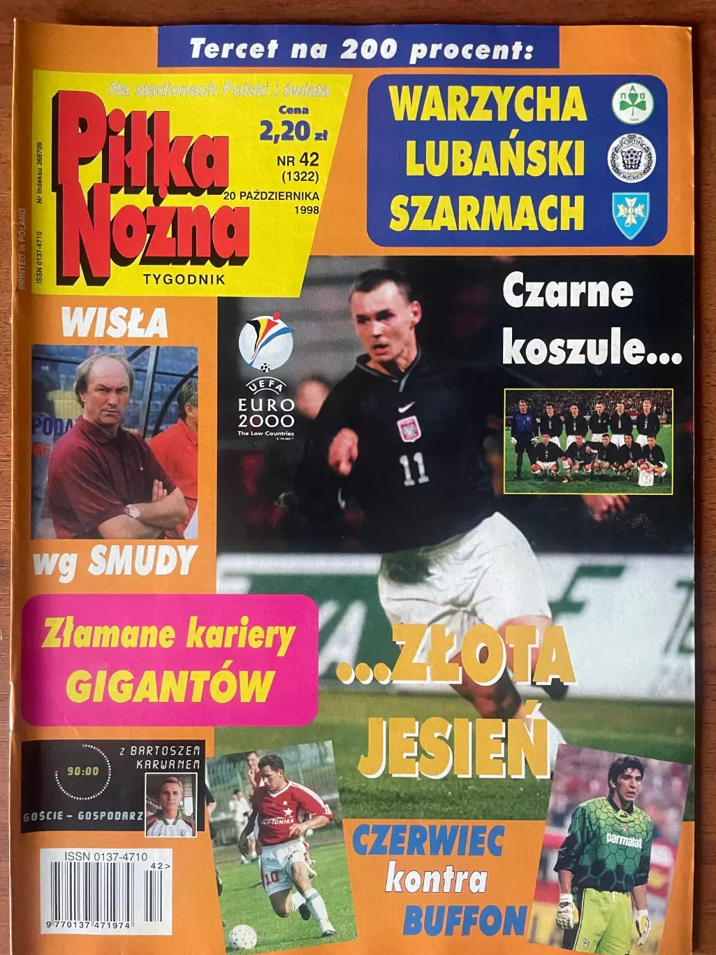 Журнал. Футбол Pilka Nozna N42/ 1998.Постер Польща,Богоссян.