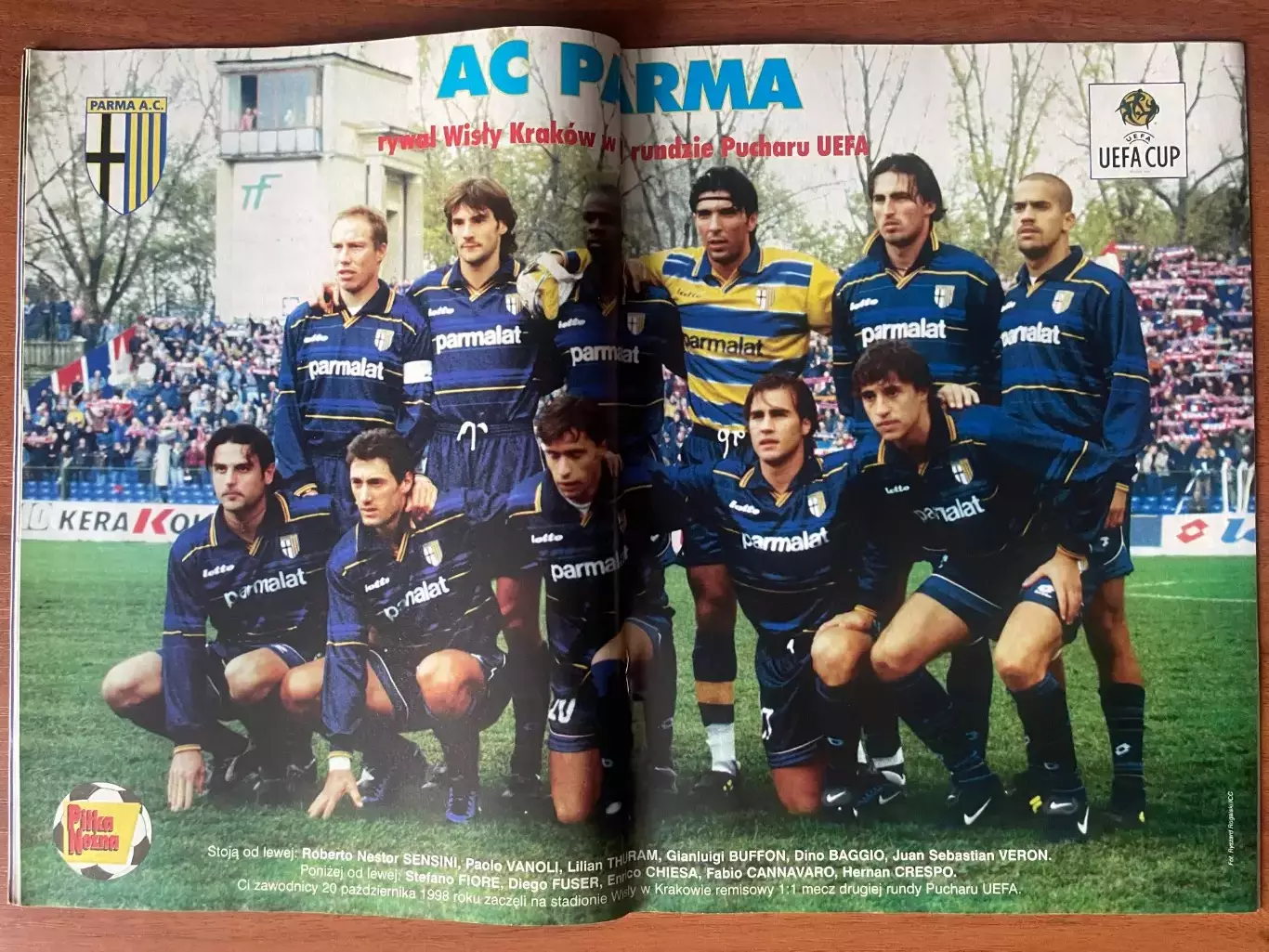 Журнал. Футбол Pilka Nozna N43/ 1998.Постер Парма,Гамбург,ГКС. 1