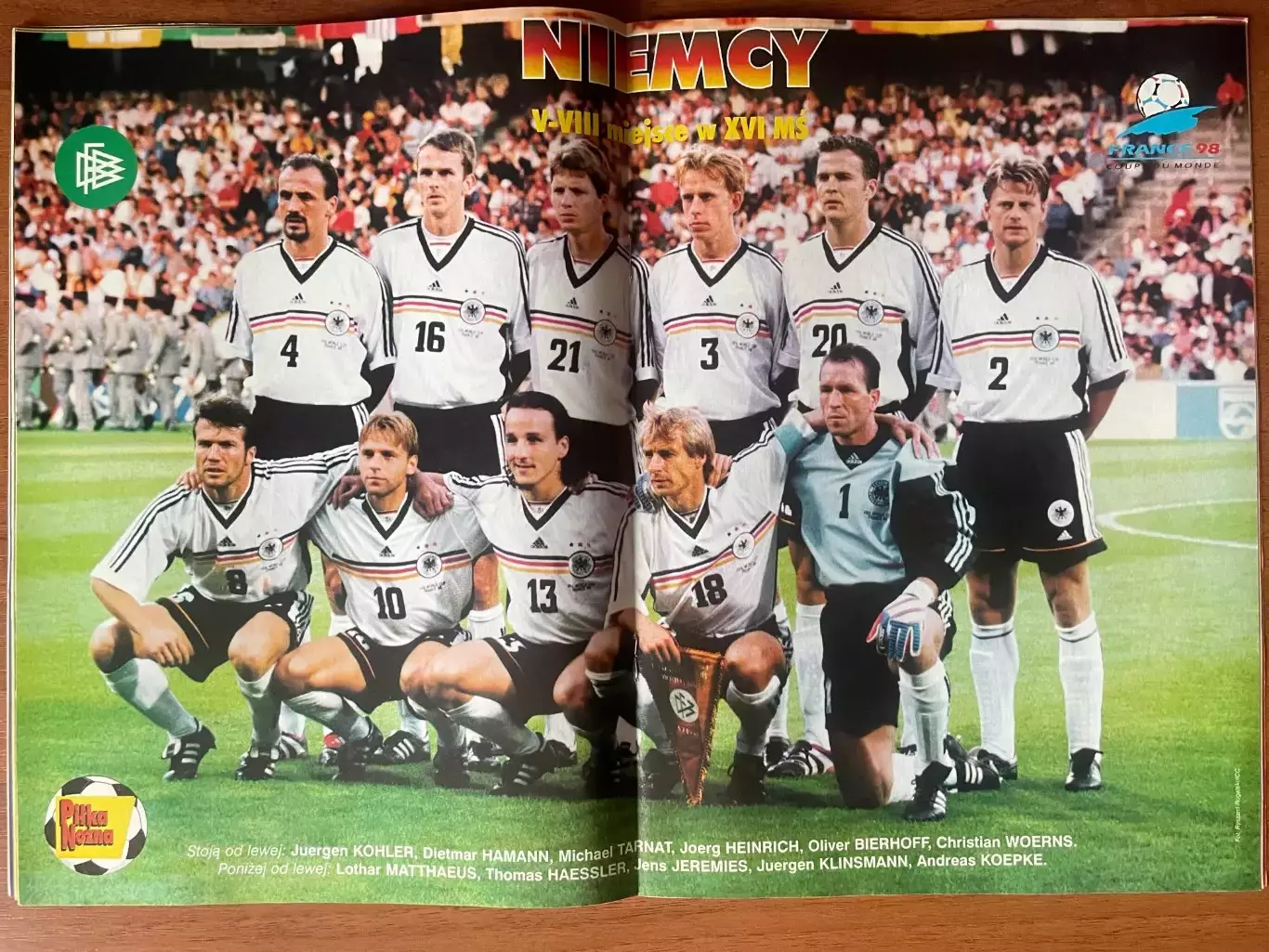 Журнал. Футбол Pilka Nozna N44/ 1998.Постер Німеччина,Тюрам. 1