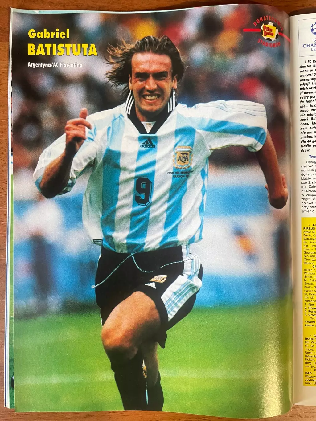 Журнал. Футбол Pilka Nozna N45/ 1998.Постер Чілі,Батістута. 2