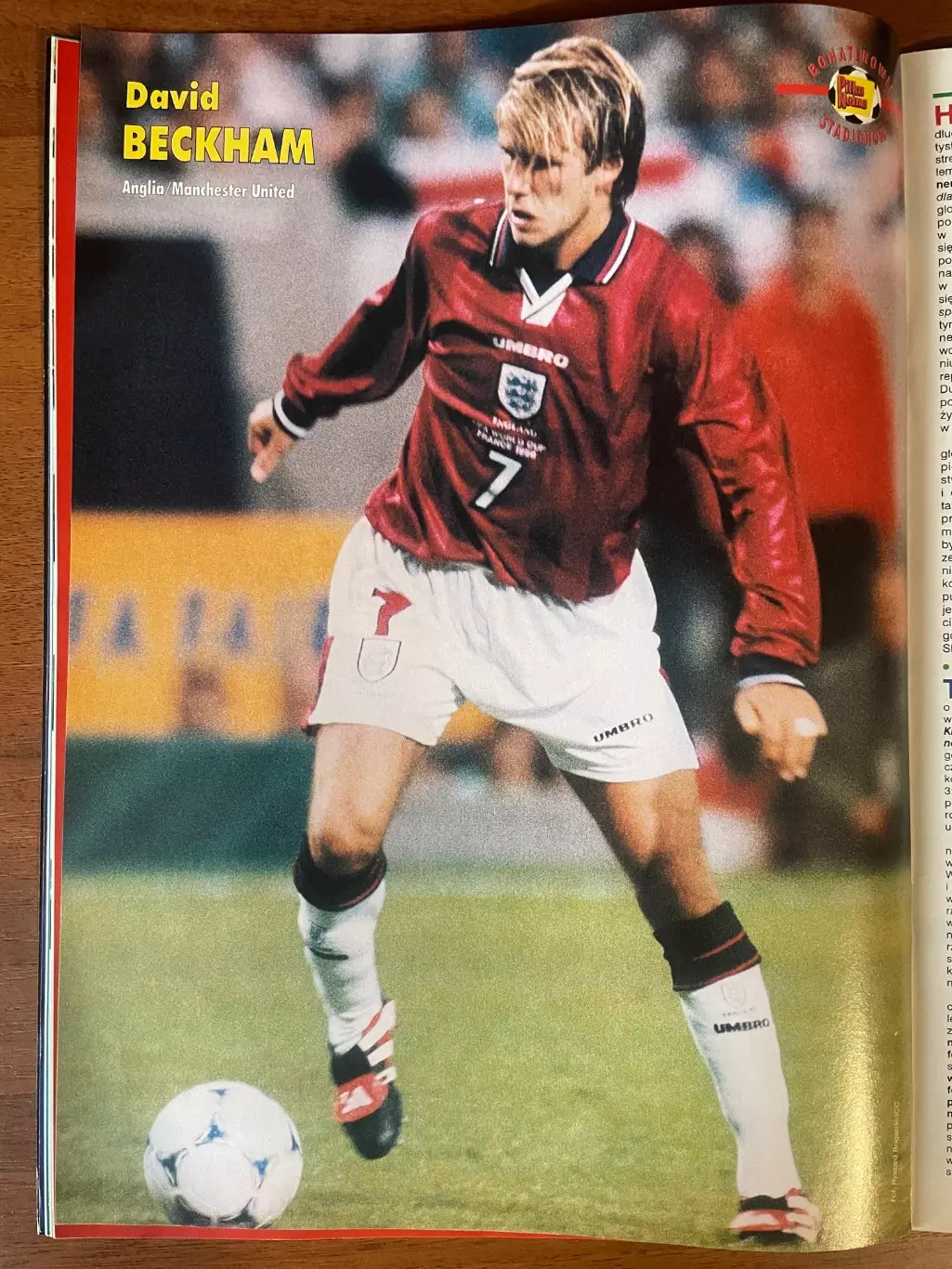 Журнал. Футбол Pilka Nozna N46/ 1998.Постер Бельгія,Бекхем. 4
