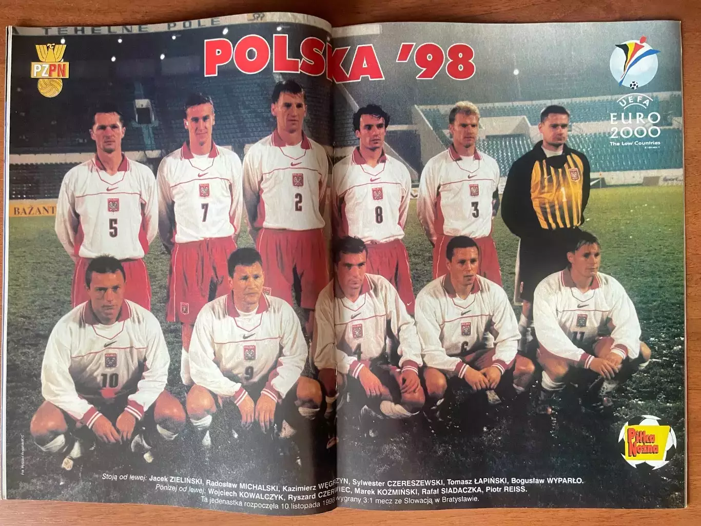 Журнал. Футбол Pilka Nozna N47/ 1998.Постер Польща,Жинола. 1