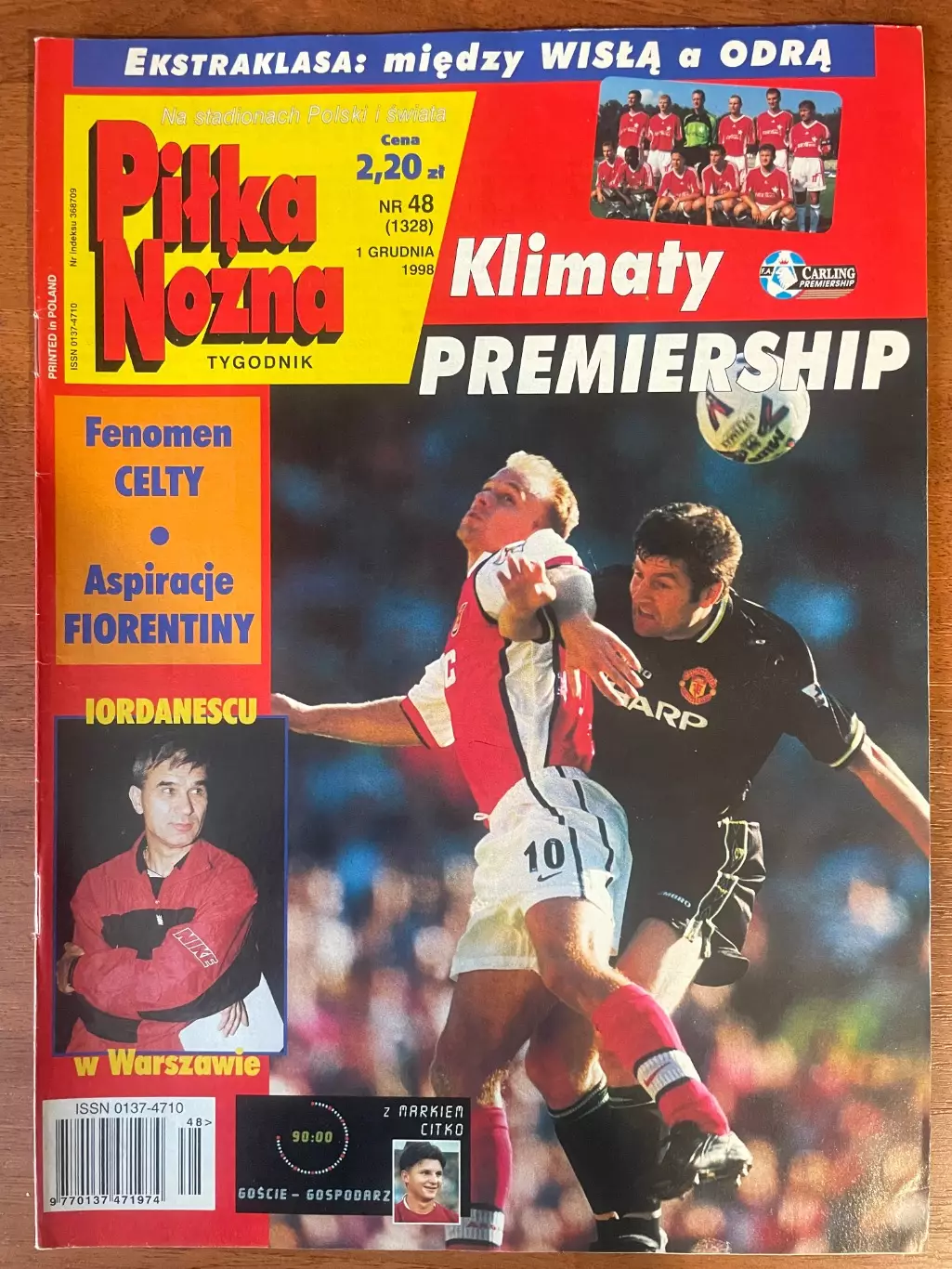 Журнал. Футбол Pilka Nozna N48/ 1998.Постер Вісла,Сфорца.