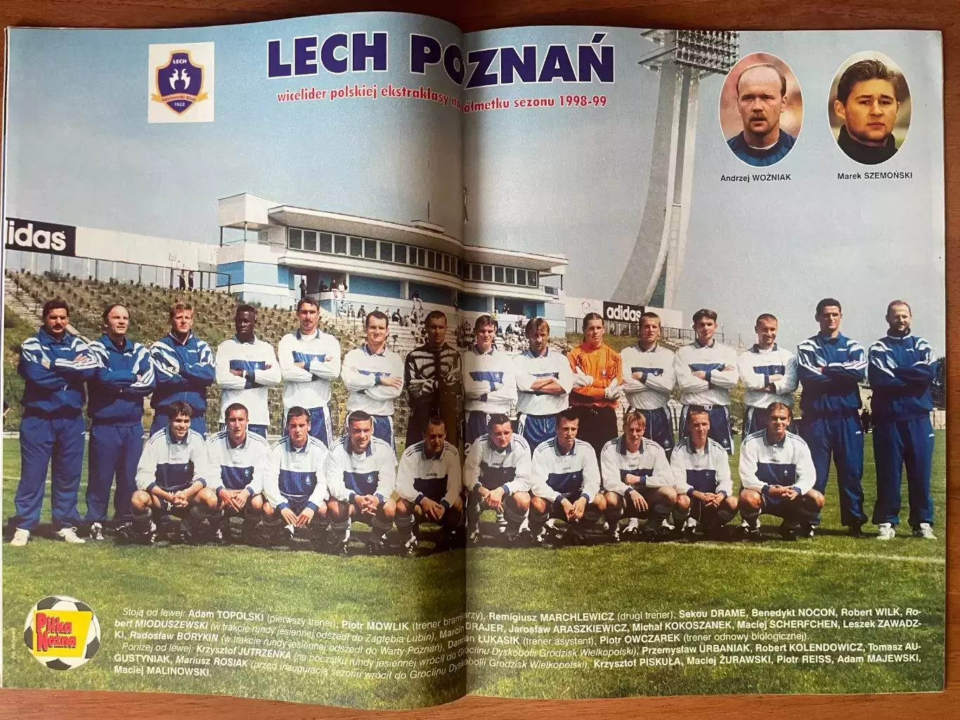 Журнал. Футбол Pilka Nozna N49/ 1998.Постер Лідс,Лех. 2