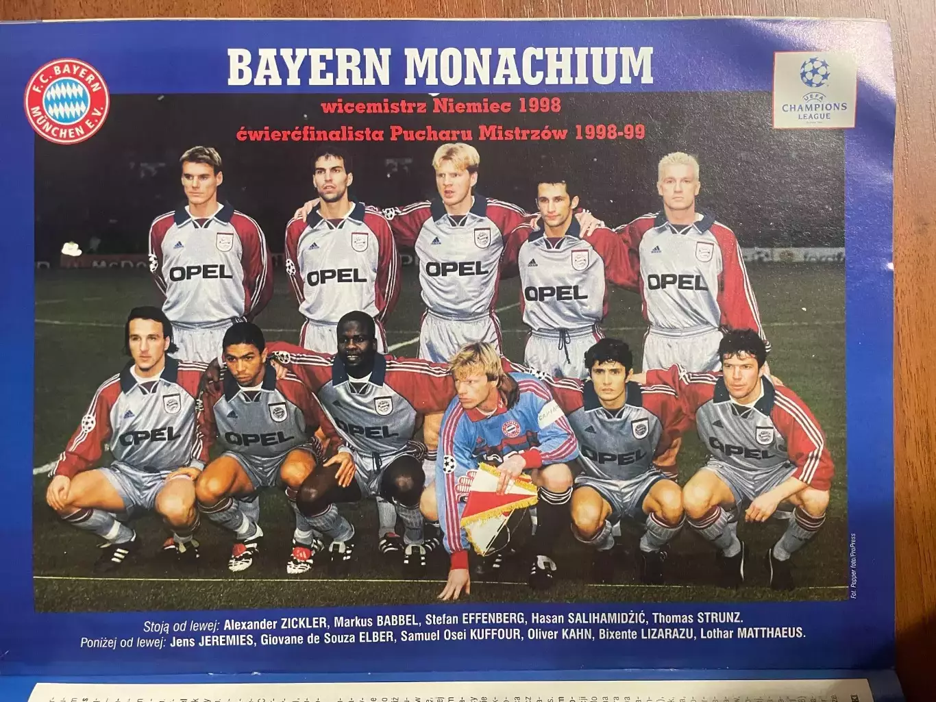 Журнал. Футбол Pilka Nozna N6/1999 Постер Баварія,Анрі,Гурнік 1