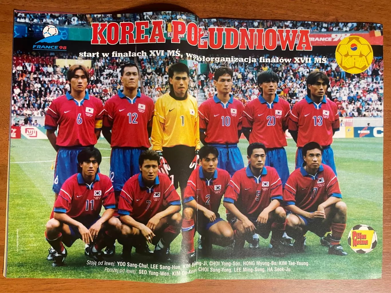Журнал. Футбол Pilka Nozna N4/1999 Постер Корея,Верон.. 1