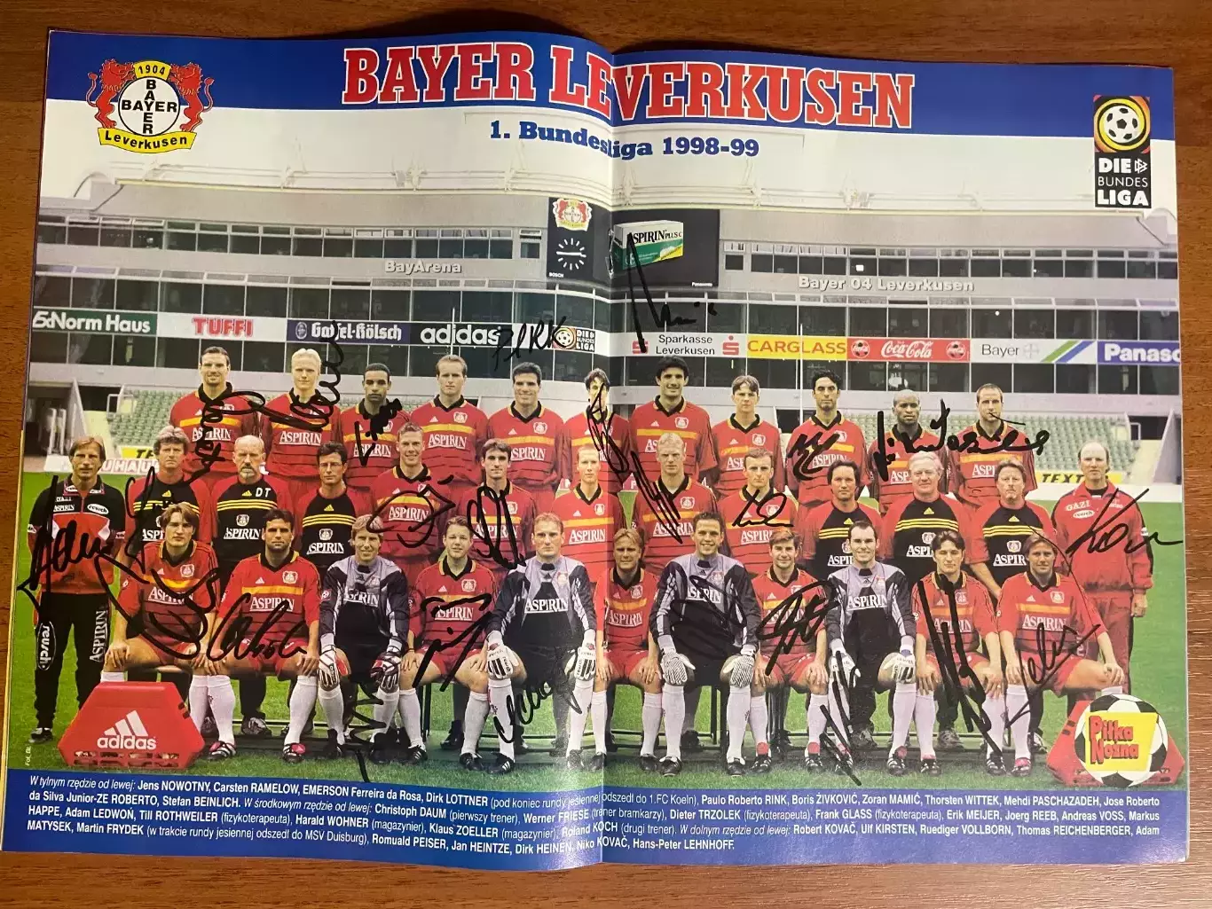 Журнал. Футбол Pilka Nozna N2/1999 Постер Байер,Бергомі 1