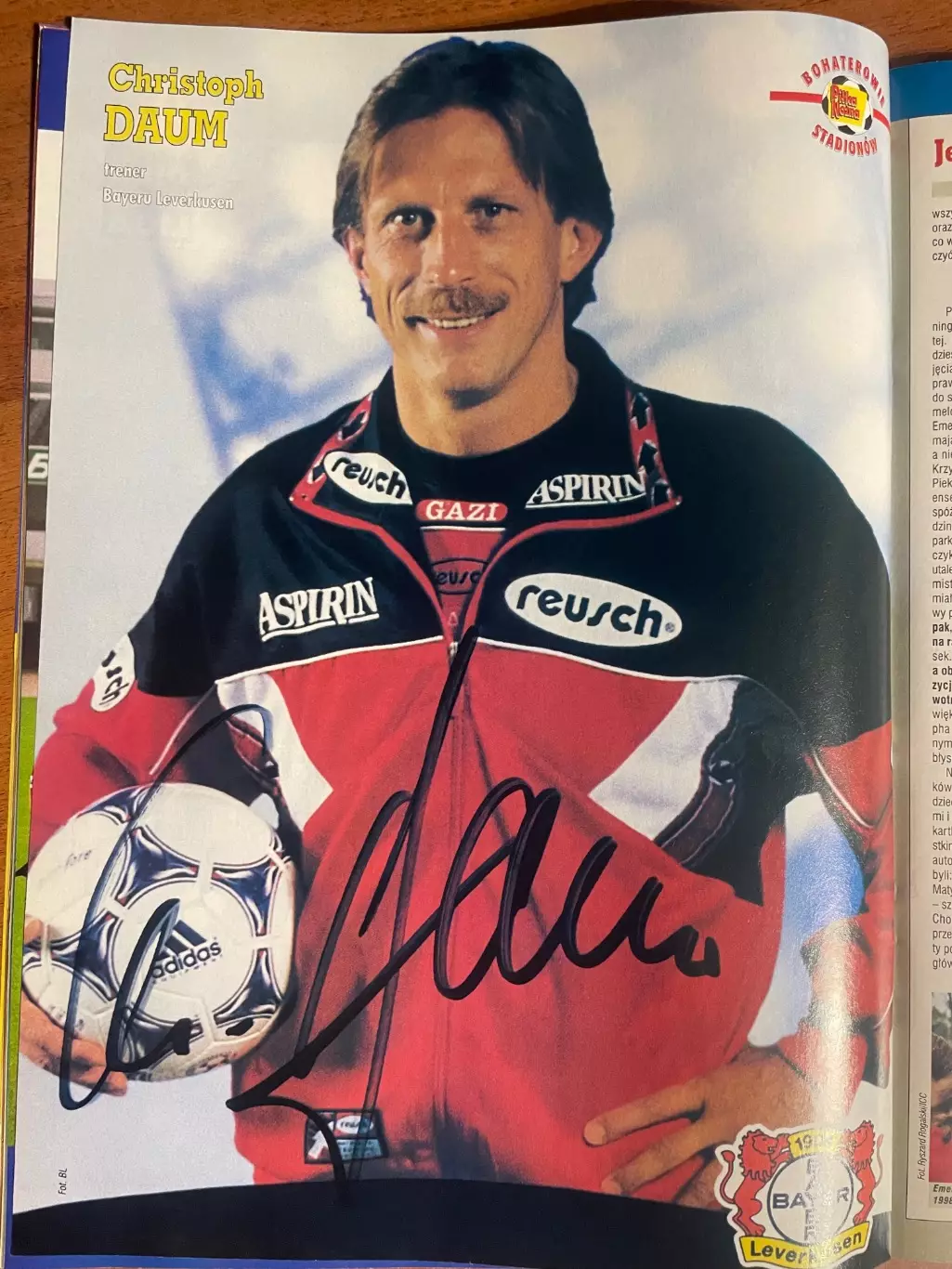 Журнал. Футбол Pilka Nozna N2/1999 Постер Байер,Бергомі 5