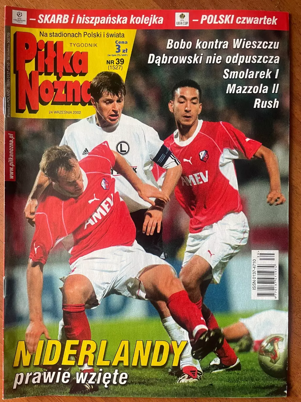 Журнал. Футбол Pilka Nozna N39/ 2002.Постер Зелінскі