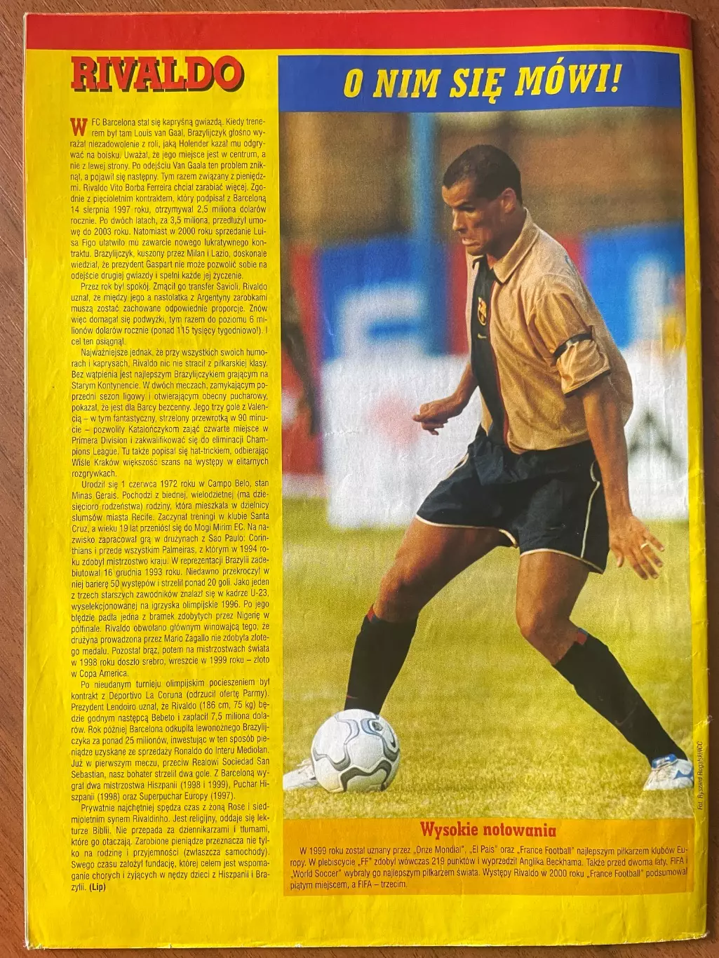 Журнал. Футбол Pilka Nozna N33/2001.Постер Англія . 1