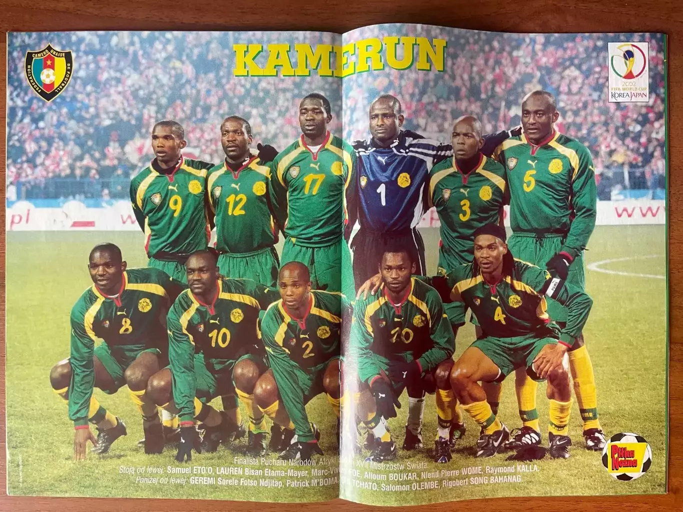 Журнал. .Футбол Pilka Nozna N48/2001.Постер Камерун 2