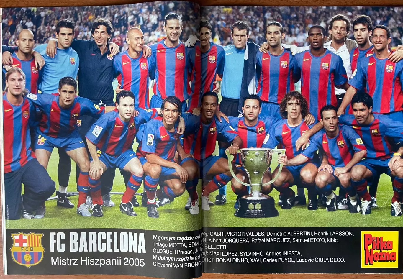 Журнал. Футбол Pilka Nozna N23/2005 Постер Барселона. 1