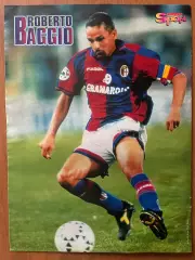 Футбол.Постер двосторонній з журналу Bravo Sport,Відзев,Баджо.