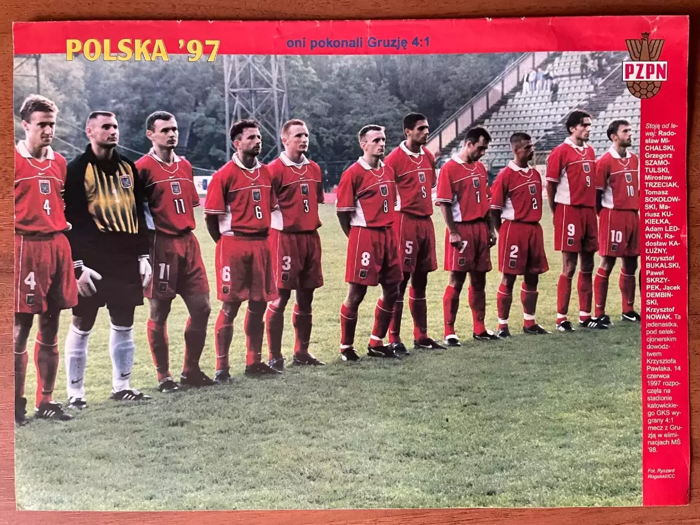 Футбол.Постер двосторонній з журналу Pilka Nozna Бразилія,Італія,Польща. 2