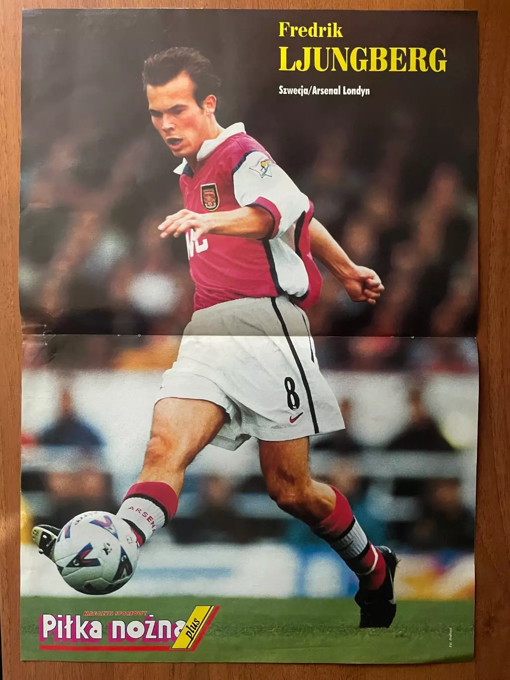 Футбол.Постер двосторонній з журналу Pilka Nozna Plus Пальюка,Люндберг. 1