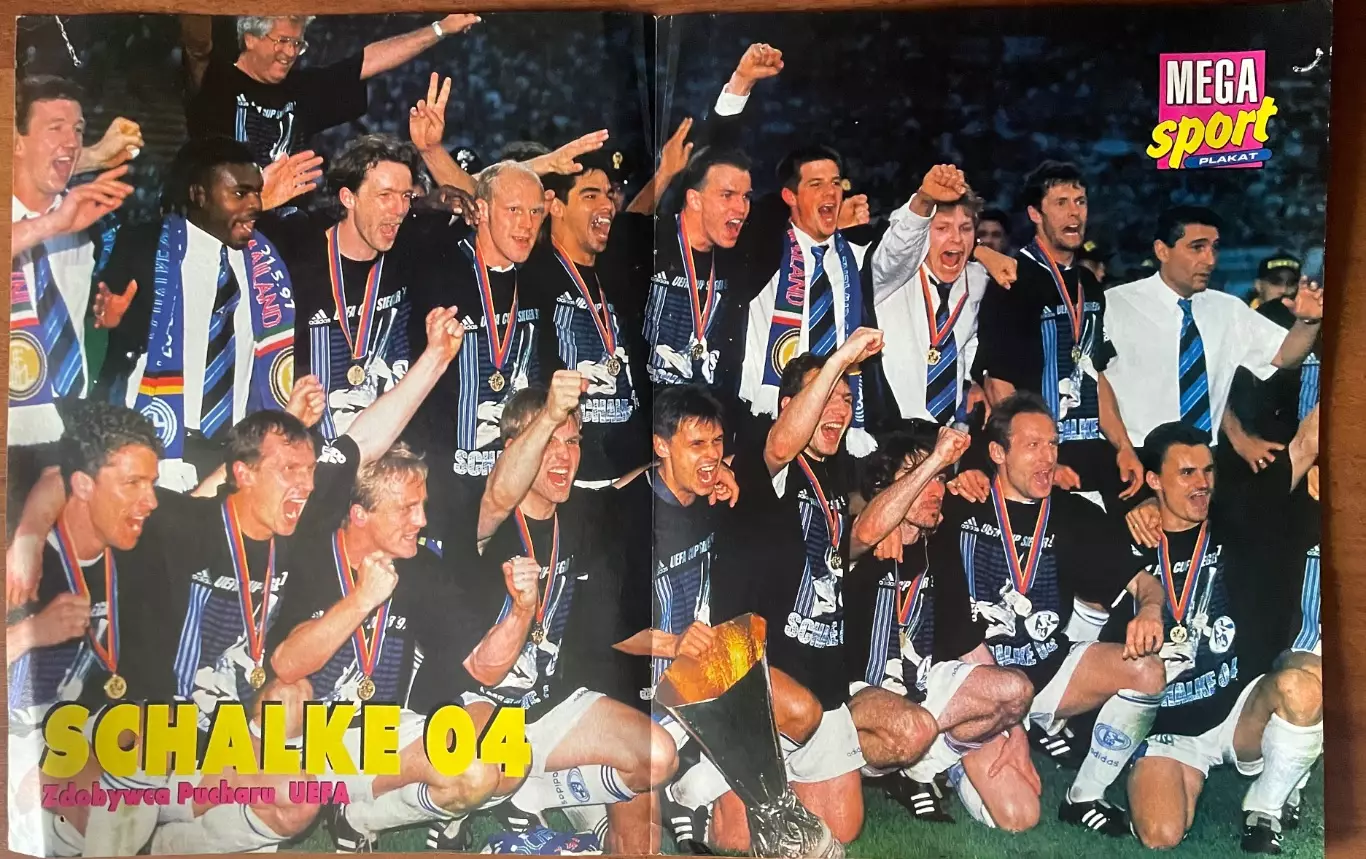 Футбол.Постер двосторонній з журналу Mega Sport,Шальке.