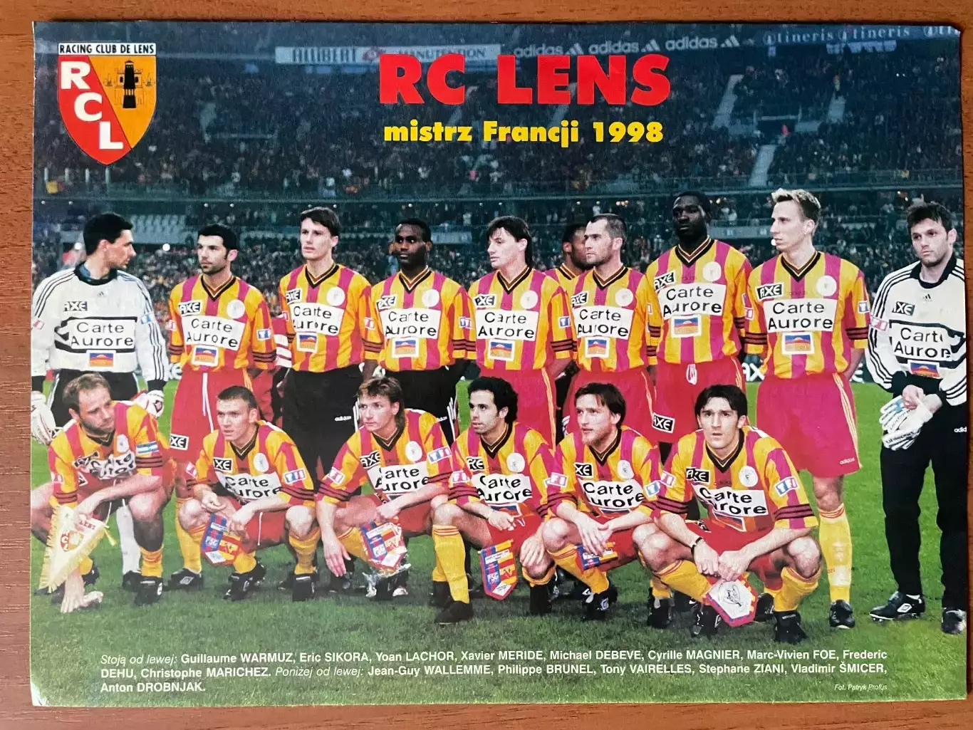 Футбол.Постер двосторонній з журналу Pilka Nozna Ланс,Лізаразю,Аміка.