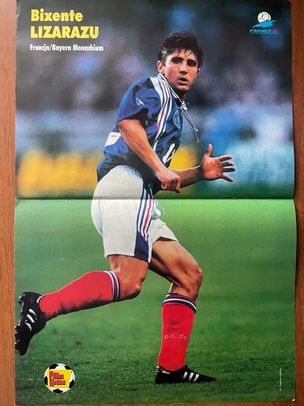 Футбол.Постер двосторонній з журналу Pilka Nozna Ланс,Лізаразю,Аміка. 1