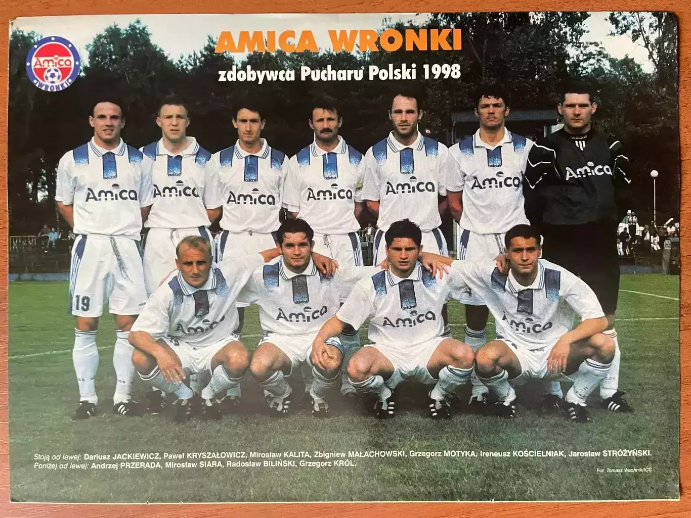 Футбол.Постер двосторонній з журналу Pilka Nozna Ланс,Лізаразю,Аміка. 2