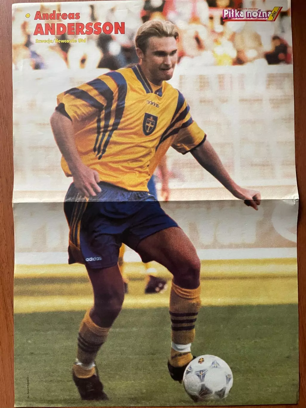 Футбол.Постер двосторонній з журналу Pilka Nozna Андерсон .