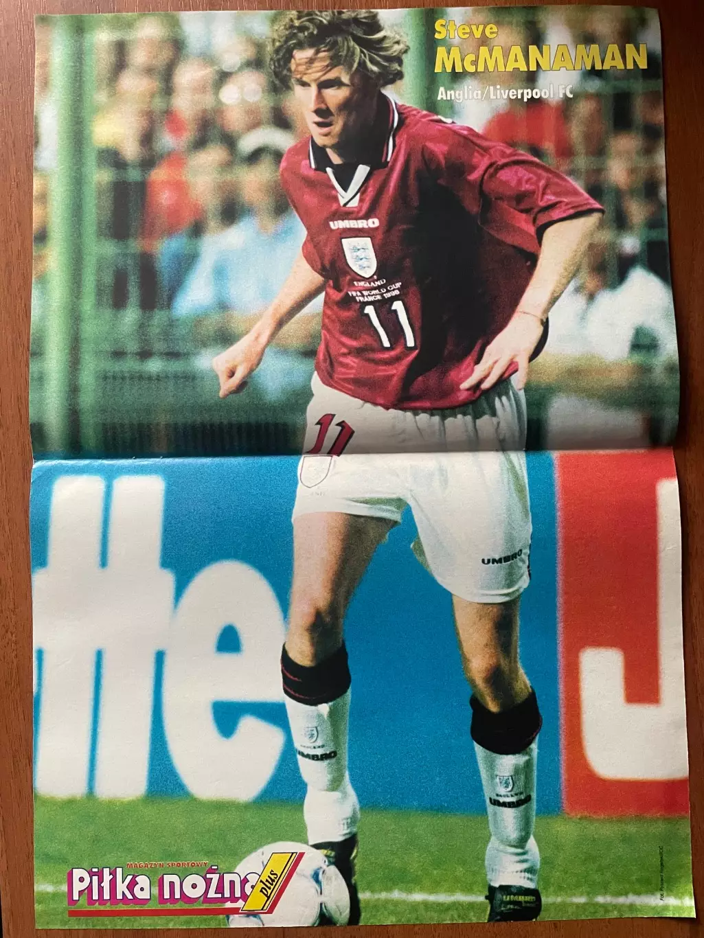 Футбол.Постер двосторонній з журналу Pilka Nozna Plus Макманаман,Рауль.
