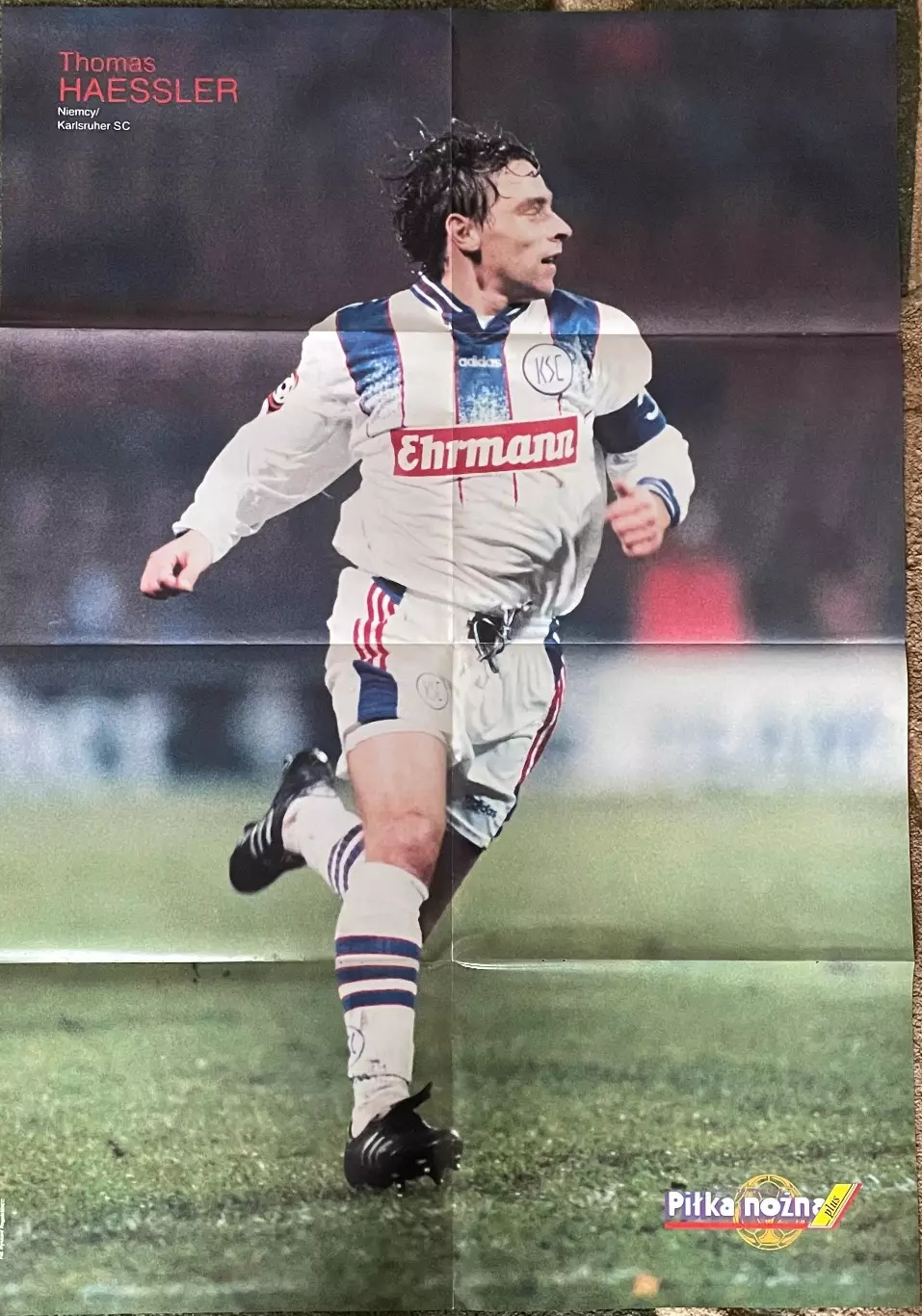 Футбол.Постер ,плакат двосторонній з журналу Pilka Nozna Plus Де Бур,Хасслер . 1