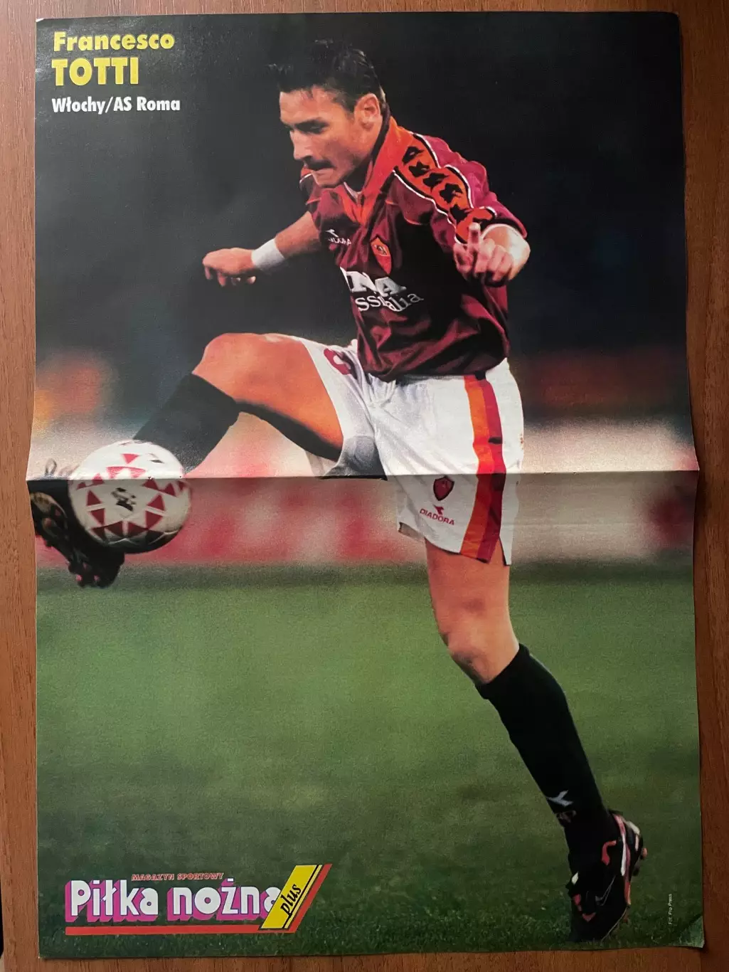 Футбол.Постер двосторонній з журналу Pilka Nozna Plus ,Тотті.