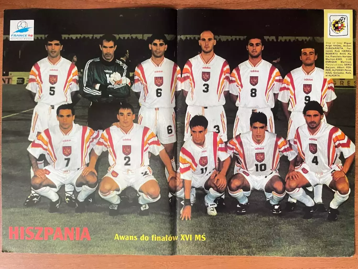 Футбол.Постер двосторонній з журналу Pilka Nozna Іспанія.