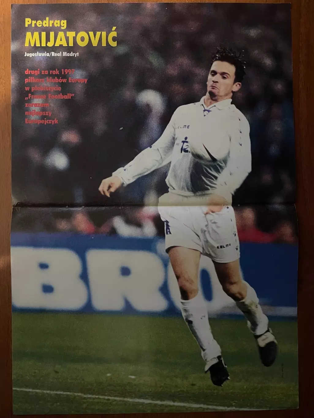 Футбол.Постер двосторонній з журналу Pilka Nozna,Міятович