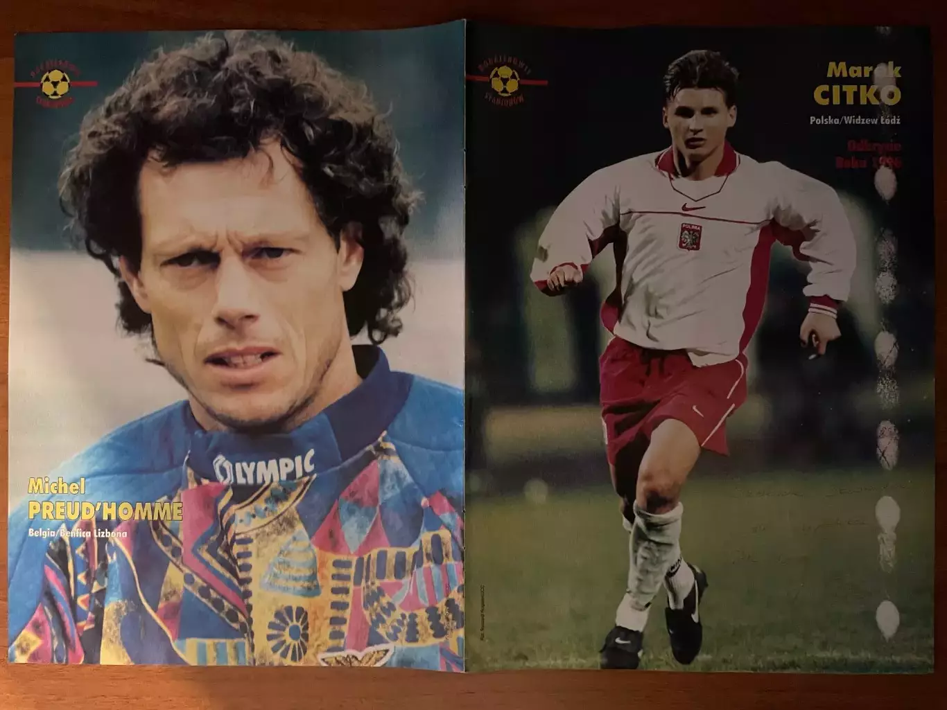 Футбол.Постер двосторонній з журналу Pilka Nozna,Міятович 1