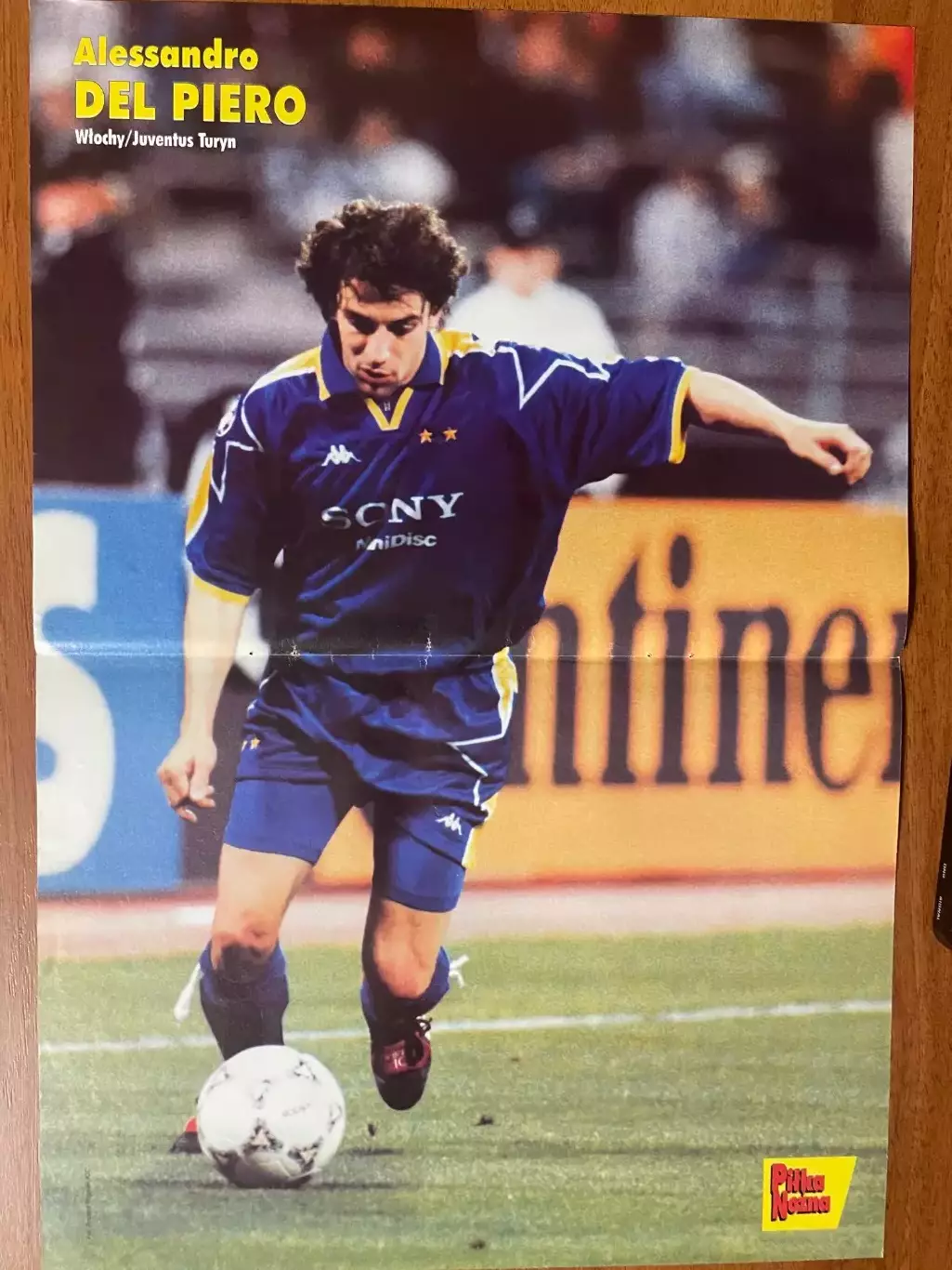 Футбол.Постер двосторонній з журналу Pilka Nozna Недвед,Дель Пьєро 1