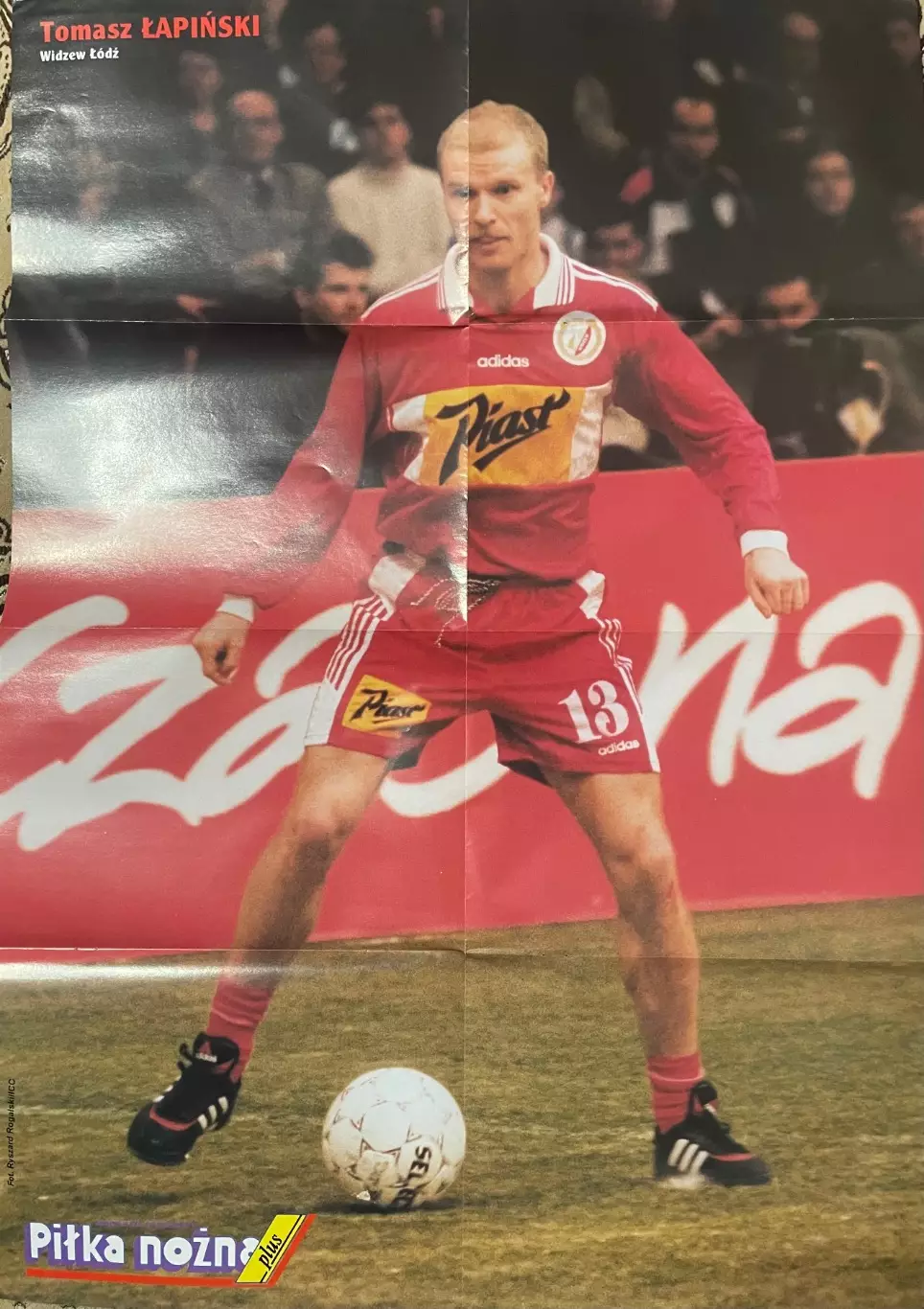 Футбол.Постер ,плакат двосторонній з журналу Pilka Nozna Plus Лапінскі.