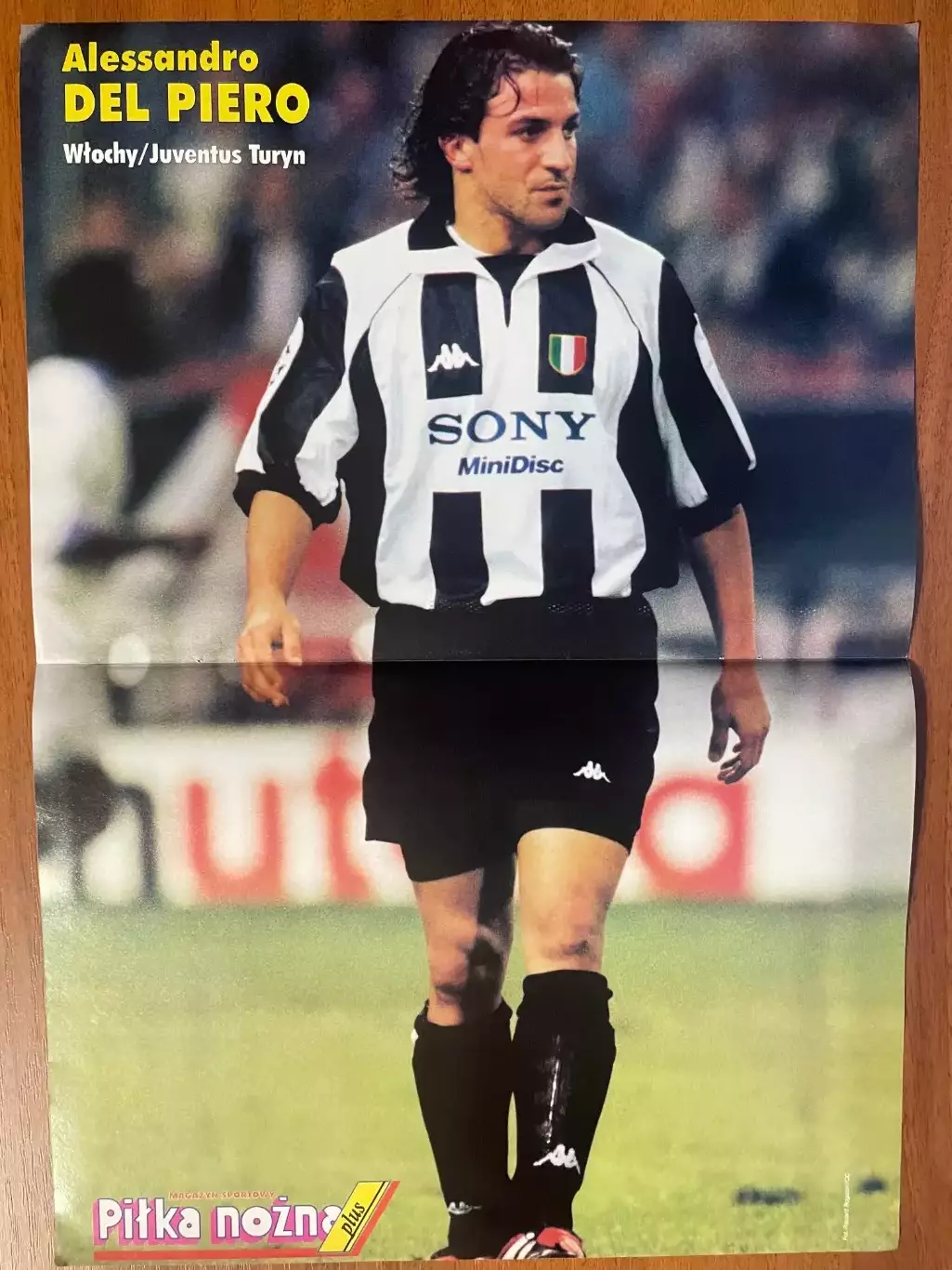 Футбол.Постер двосторонній з журналу Pilka Nozna Plus Дель Пьеро,Сульшер