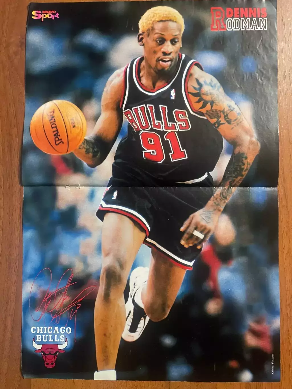 Футбол.Постер двосторонній з журналу Bravo Sport Феррара,Вальдох,Родман 2