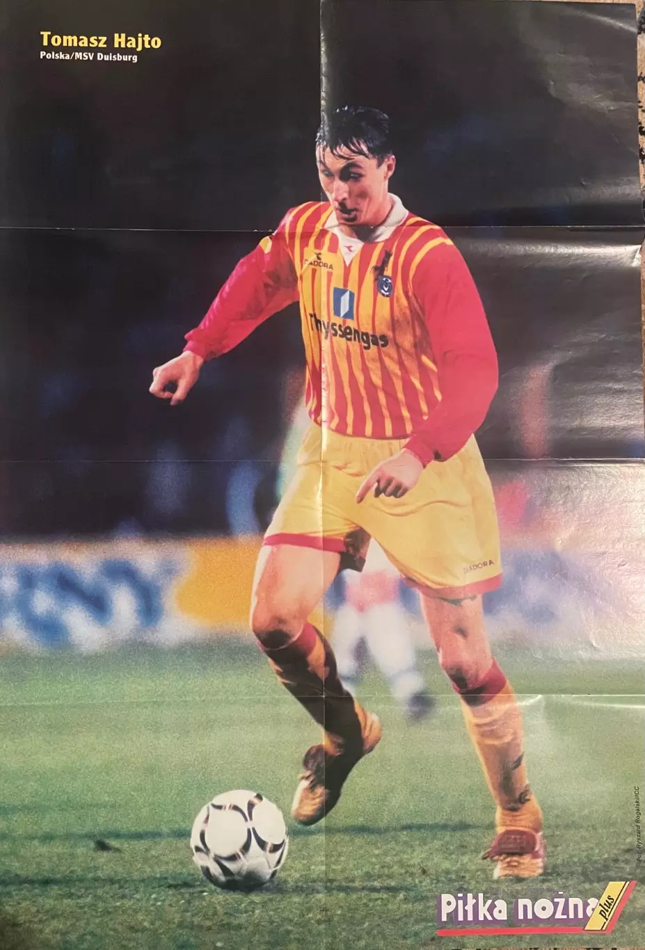 Футбол.Постер ,плакат двосторонній з журналу Pilka Nozna Plus.Хайто 1