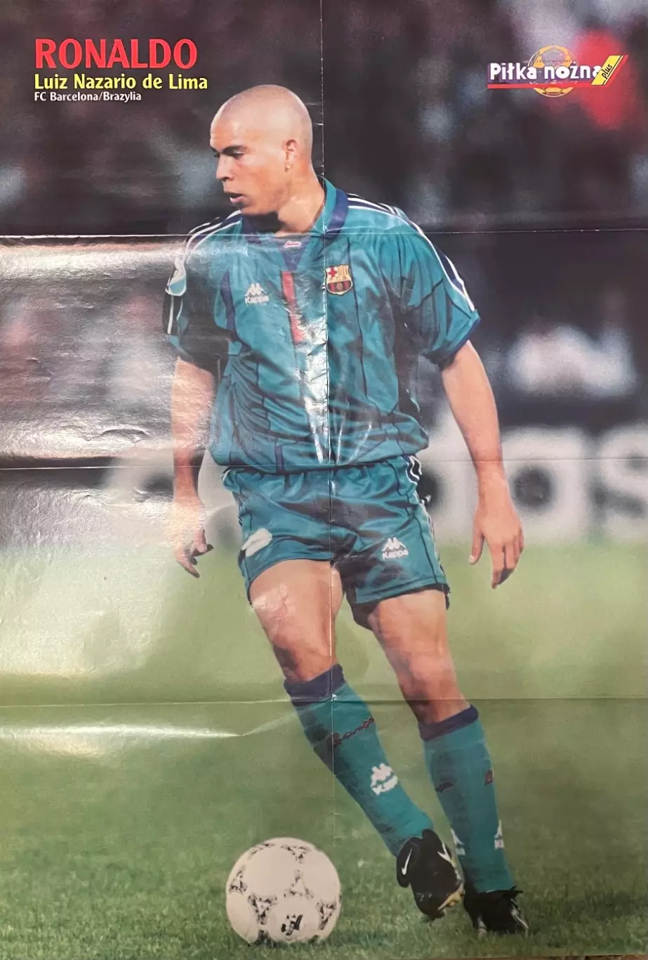 Футбол.Постер ,плакат двосторонній з журналу Pilka Nozna Plus.Барселона,Роналдо 1