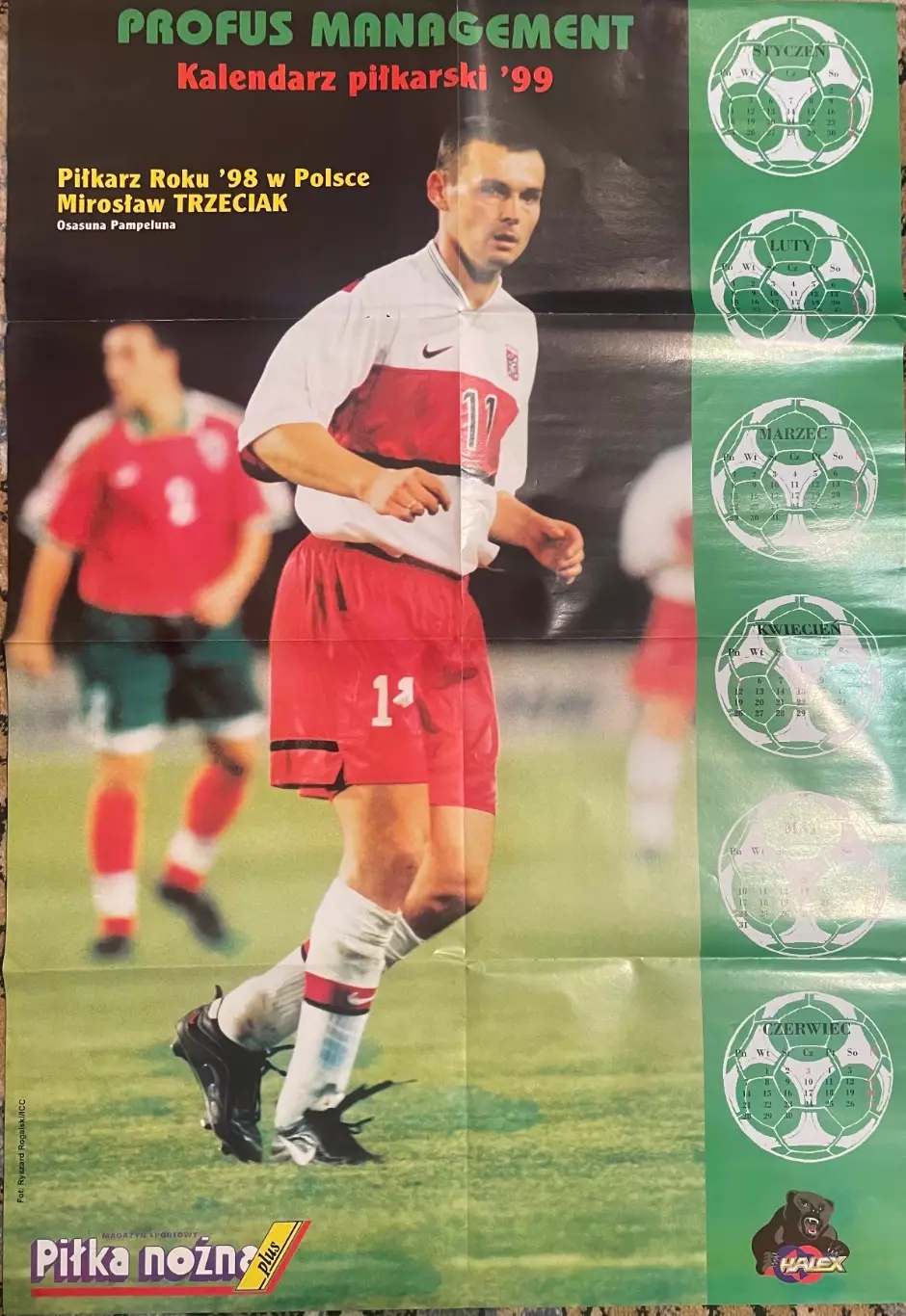 Футбол.Постер двосторонній з журналу Pilka Nozna Plus Зідан 1