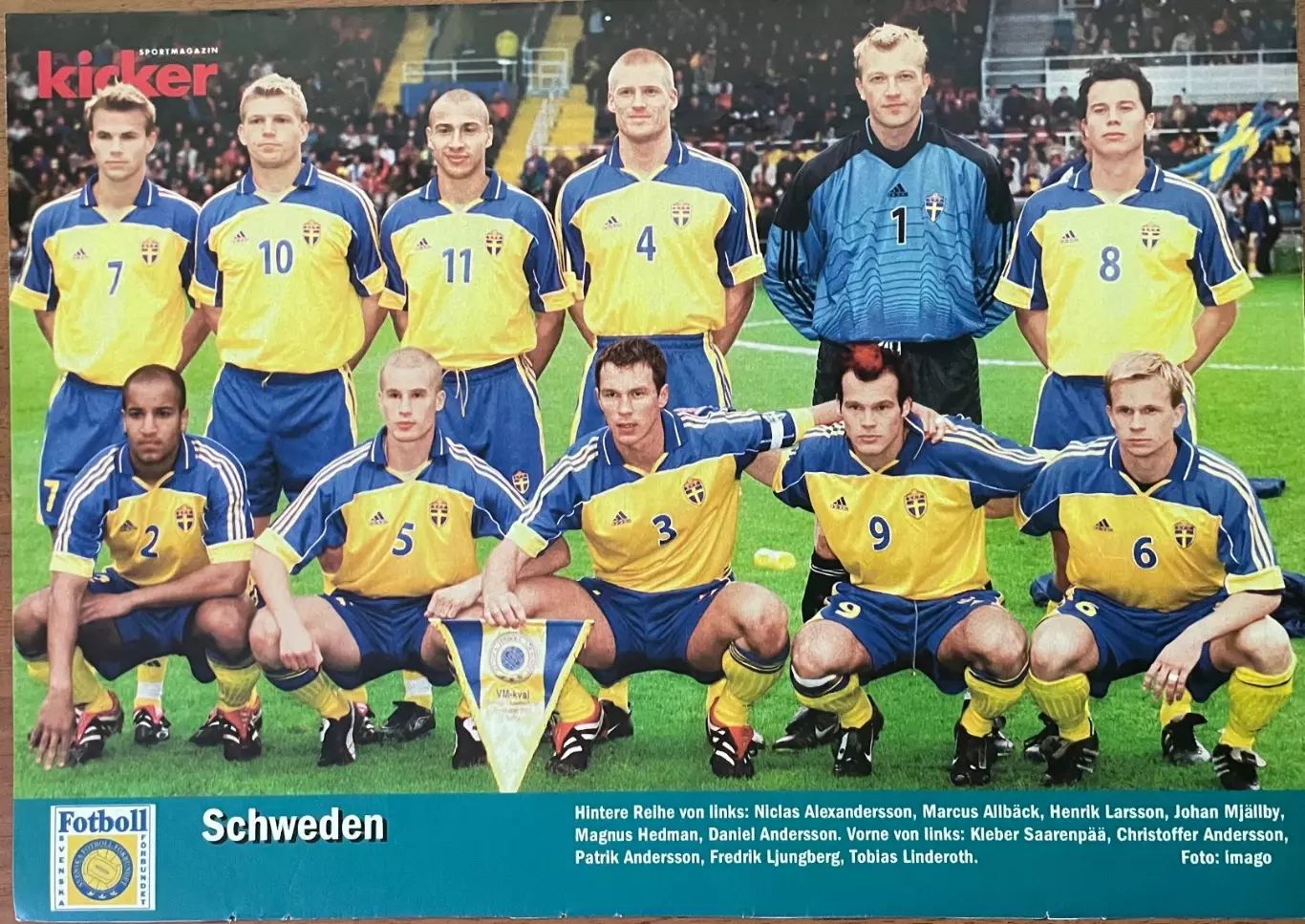 Постер з журналу Kicker/Кікер.Швеція 2002