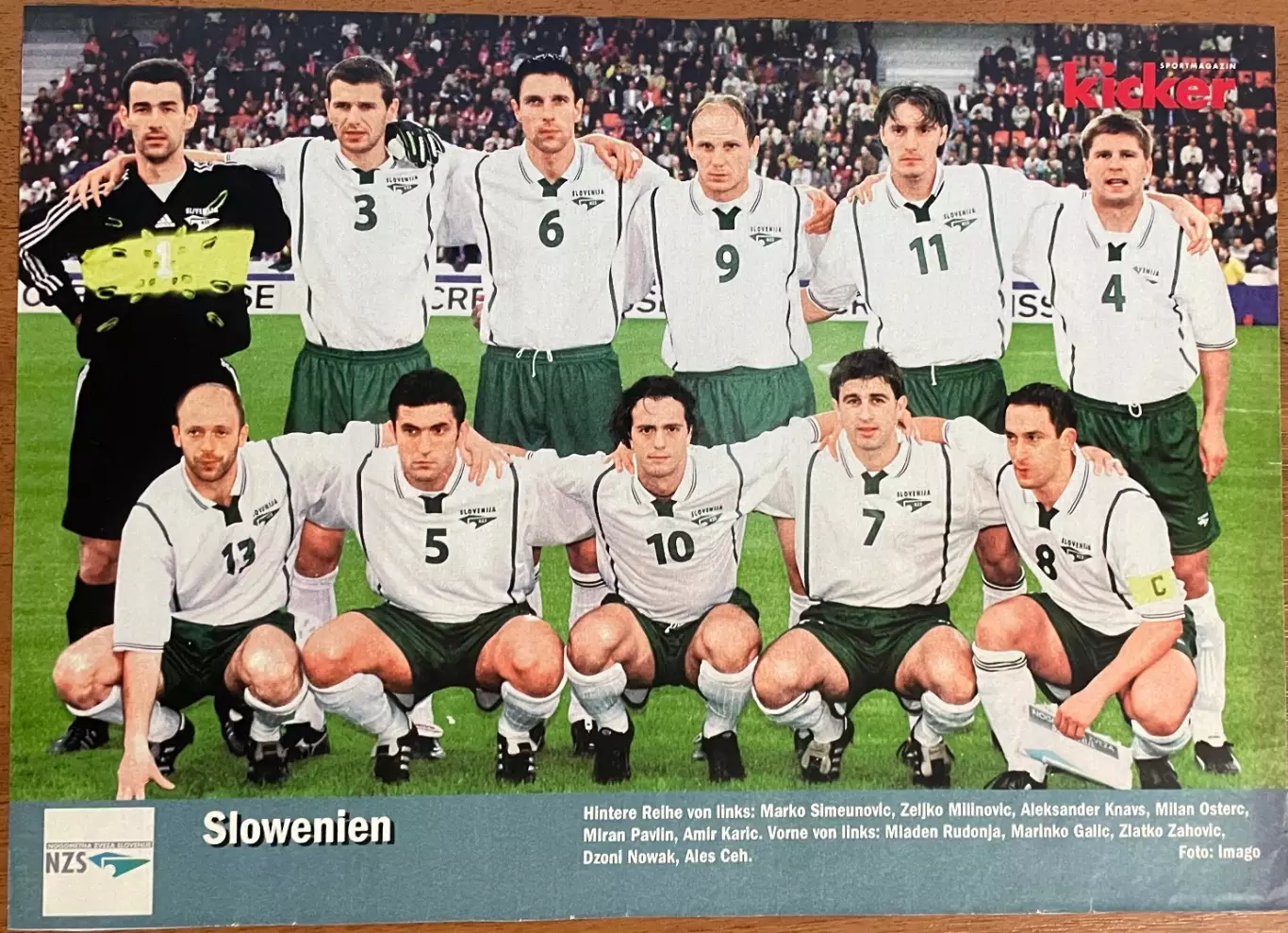 Постер з журнала Kicker/Кікер.Словенія.
