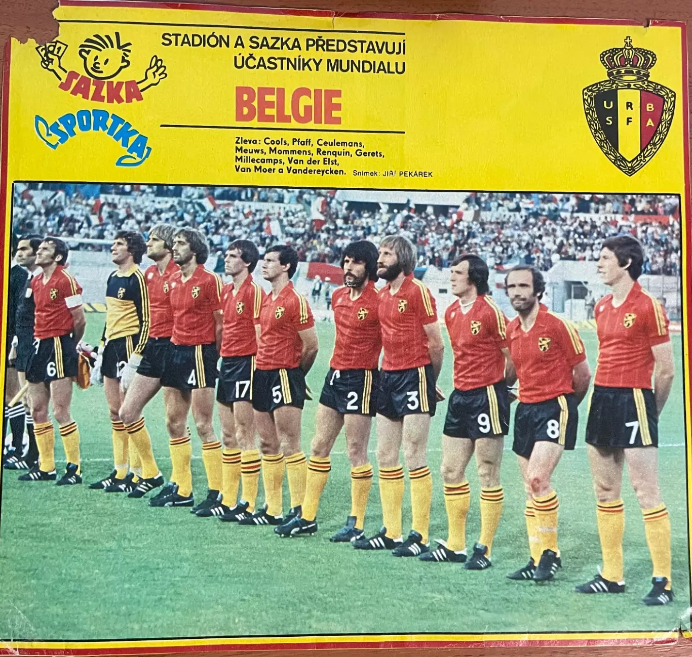 Постер.з журнала Stadion/Стадіон.Бельгія.