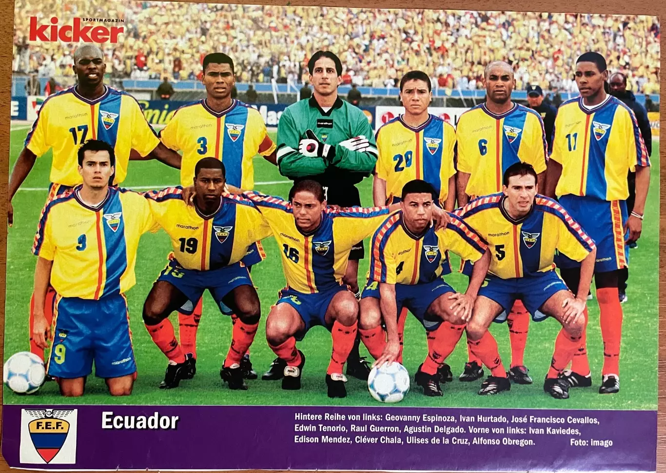 Постер з журналу Kicker/Кікер.Еквадор