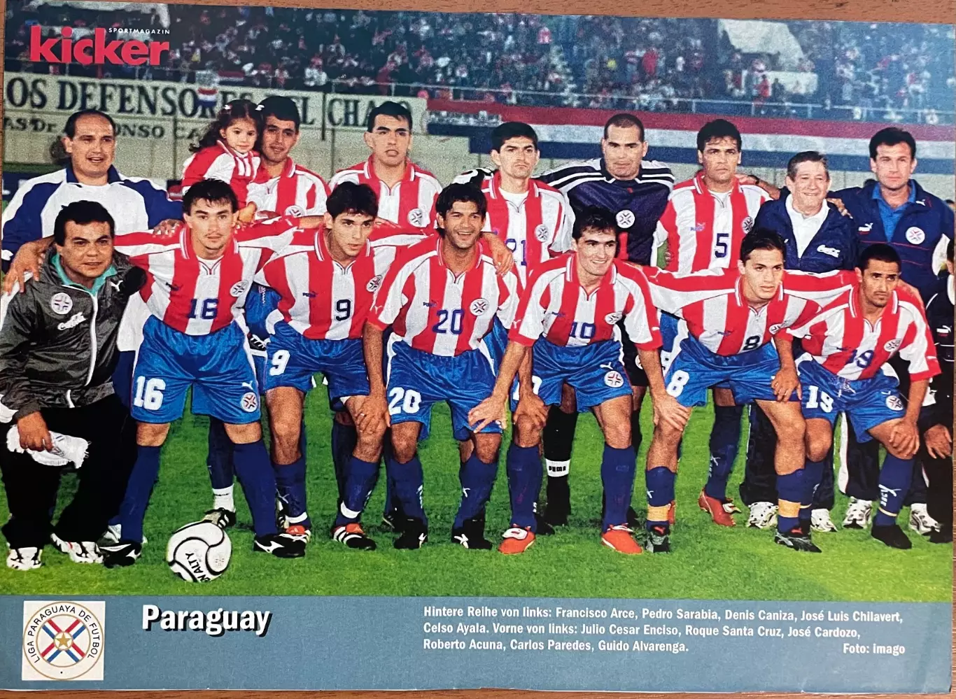 Постер з журналу Kicker/Кікер.Парагвай.
