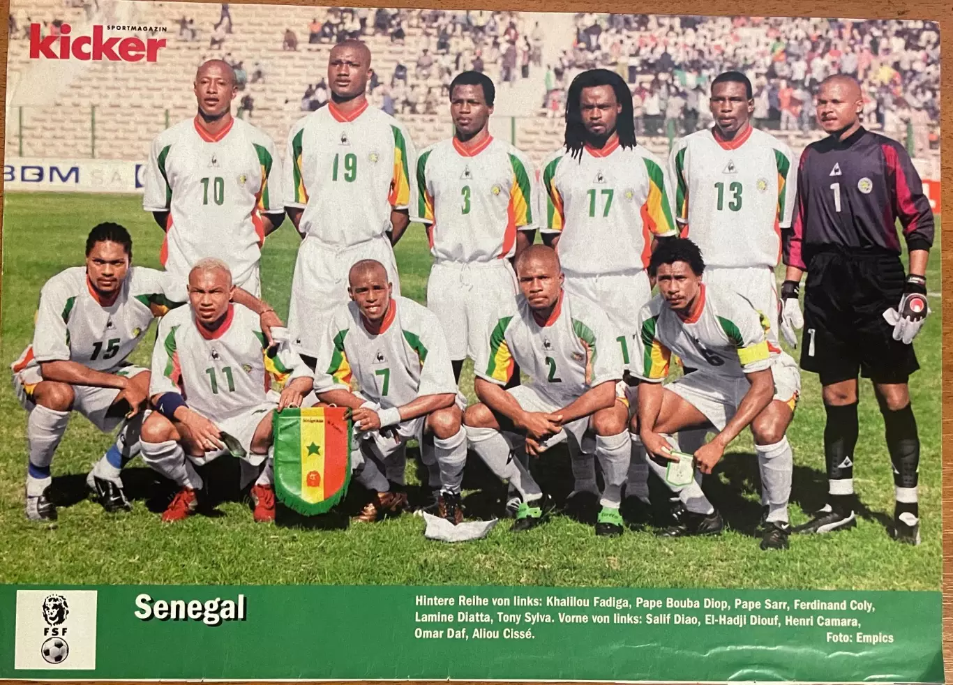 Постер з журналу Kicker/Кікер.Сенегал.