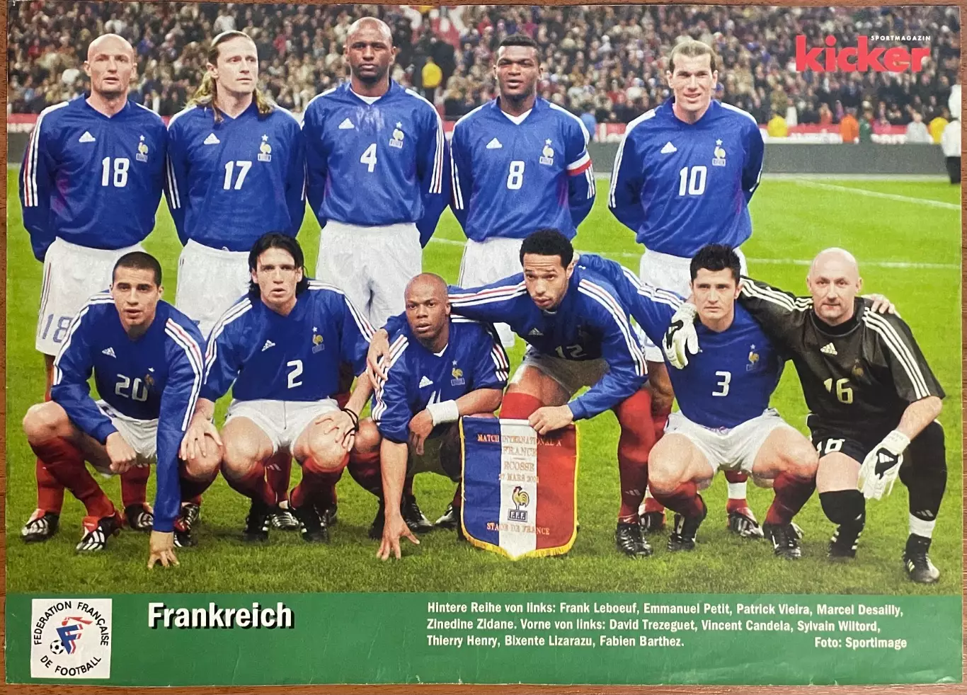 Постер з журнала Kicker/Кікер.Франція.