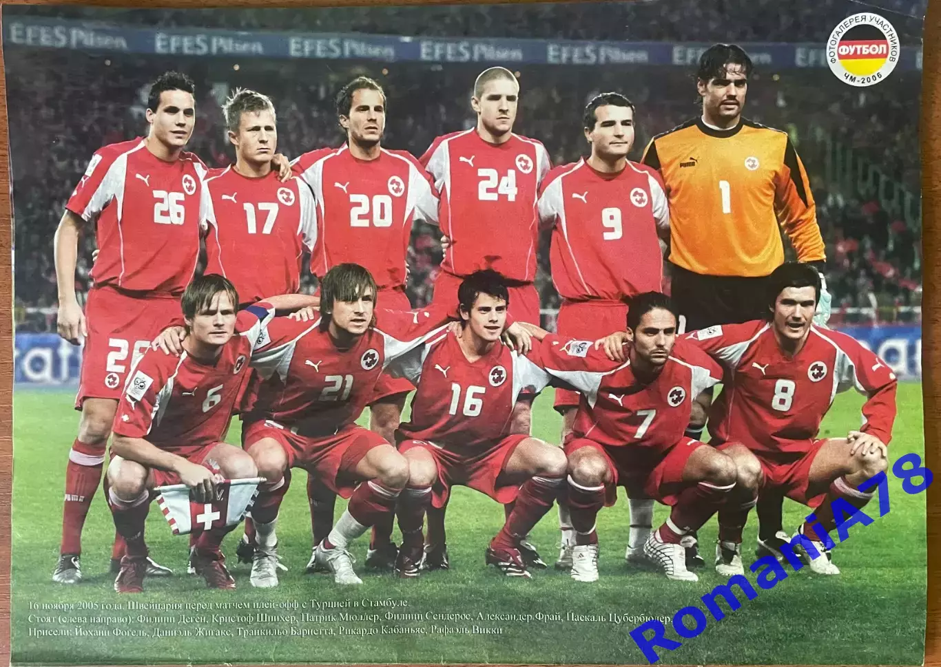 Футбол.Постер Швейцарія 2006.