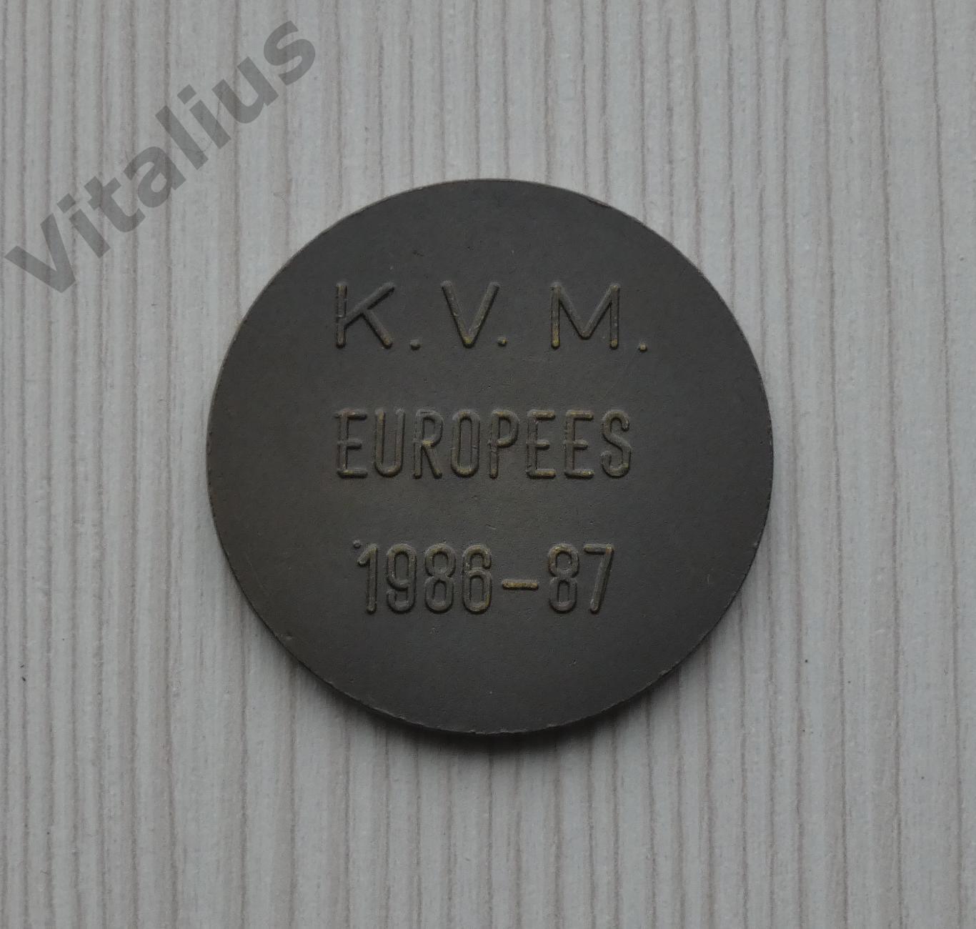 Памятная медаль Футбольный клуб Мехелен (Бельгия) - сезон 1986-87 1