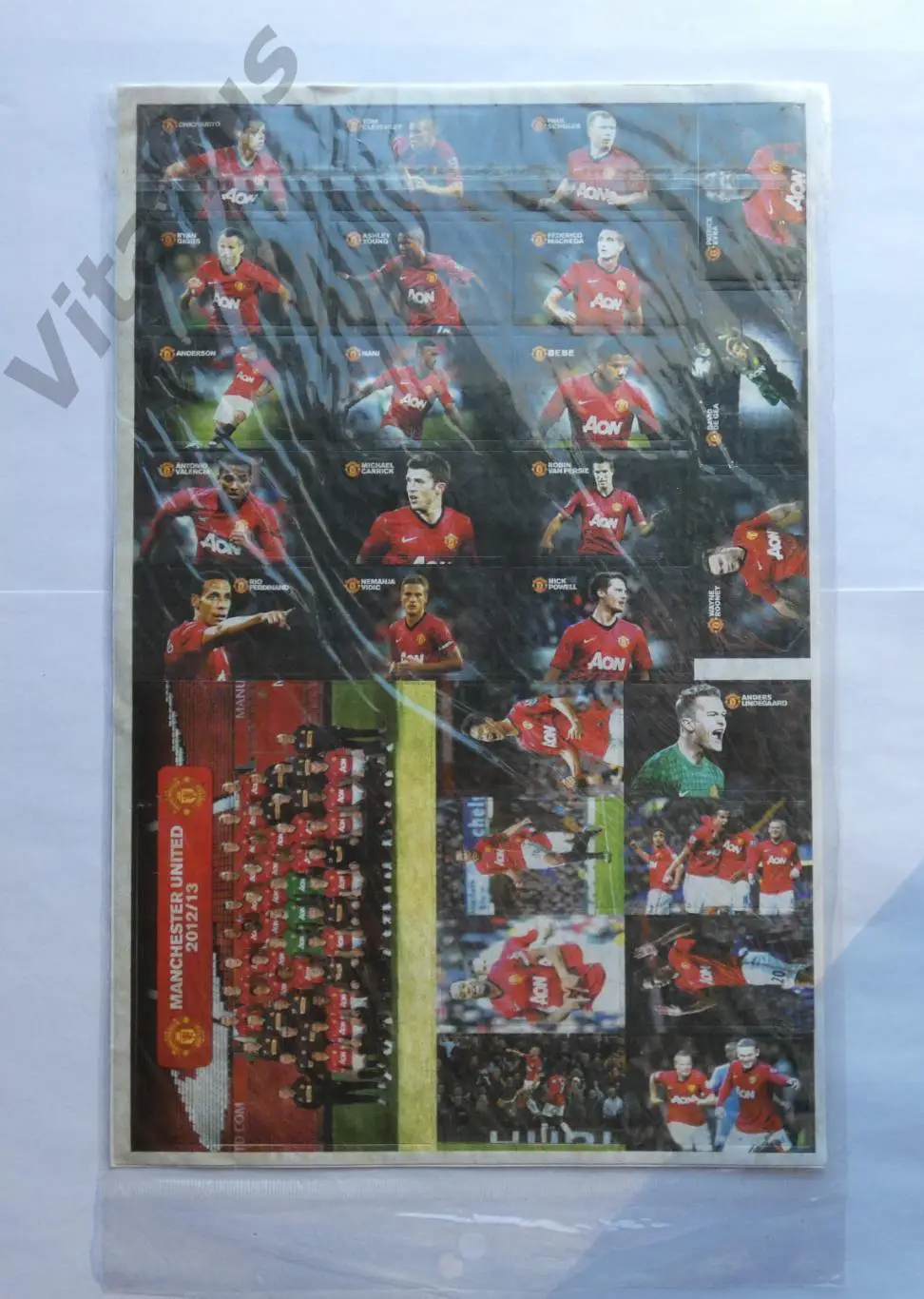 Набор наклеек футбольный клуб Манчестер Юнайтед сезон 2012/2013 - 2 листа 1